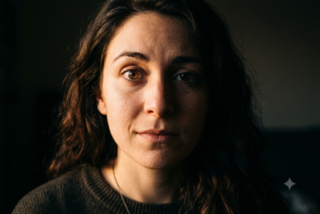 Reactive collapse — Person’s expression showing the rapid shifts of reactive collapse.