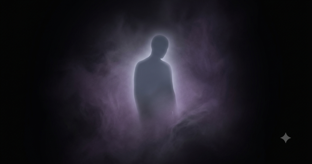 Illustration of emotional numbness fading into mist.