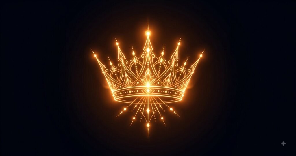 Illustration of the Ruler archetype as a glowing amber crown emblem.
