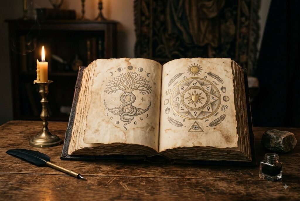 12 Jungian archetypes — open book symbolizing the mythic roots of the archetype model.