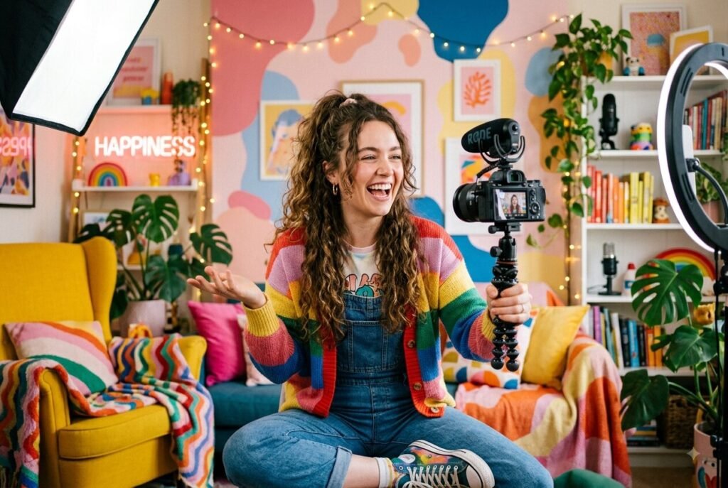 Jester archetype career path — content creator bringing playful energy to their work.