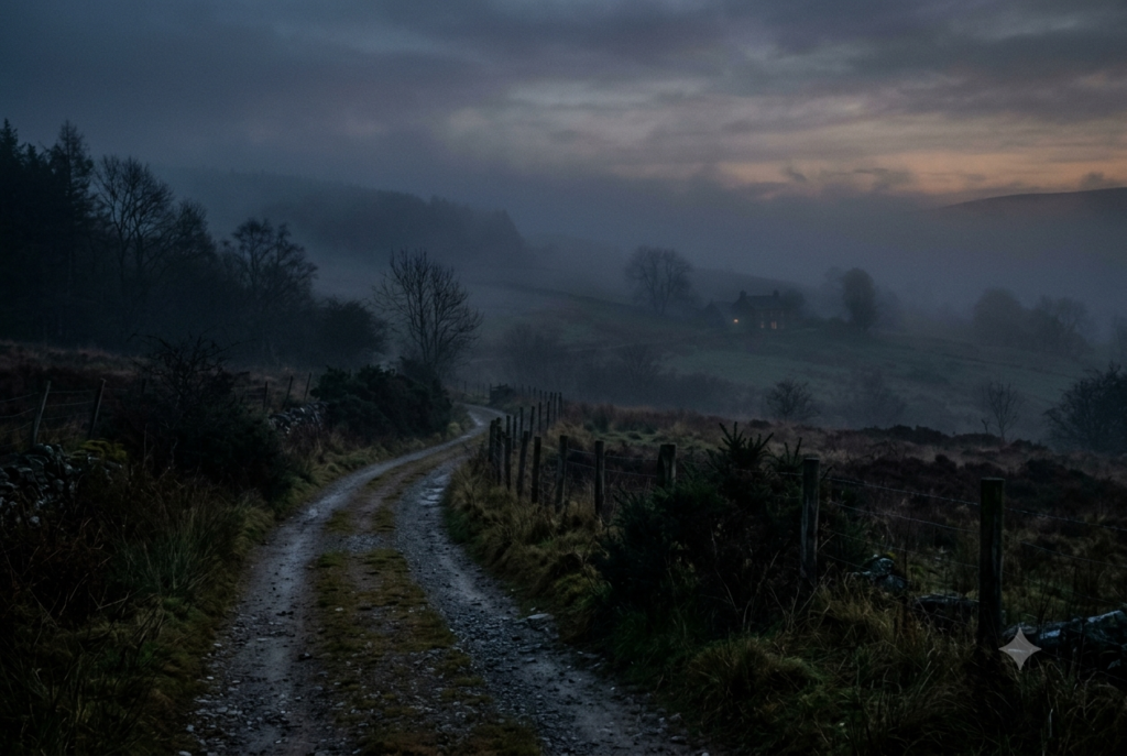 Foggy landscape symbolizing emotional numbness.