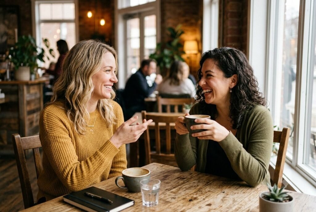 People connecting, representing the heart center of the Enneagram.