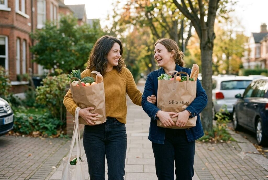 Enneagram Type 2 — person warmly helping a friend.