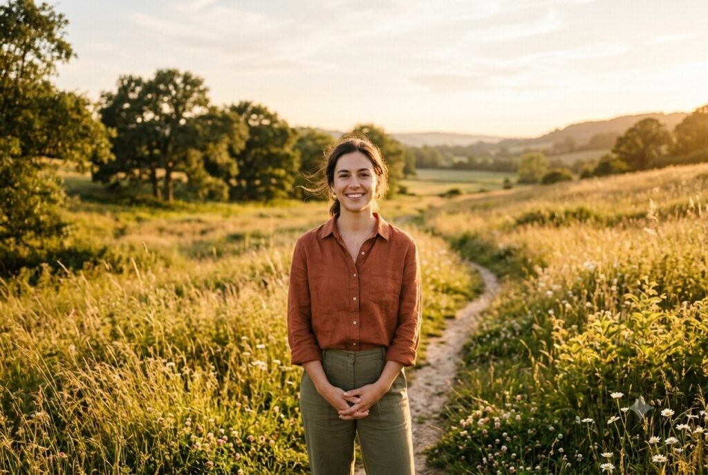 Person showing signs of healthy growth, reflecting their Enneagram growth pattern.
