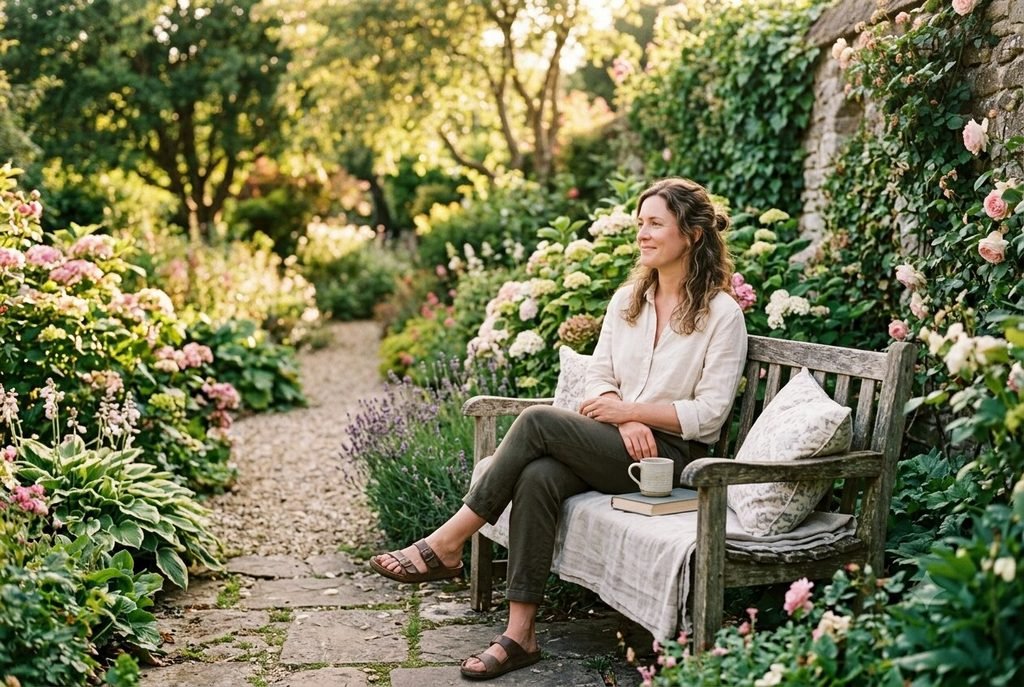 Enneagram Type 9 — person in a calm, peaceful moment.