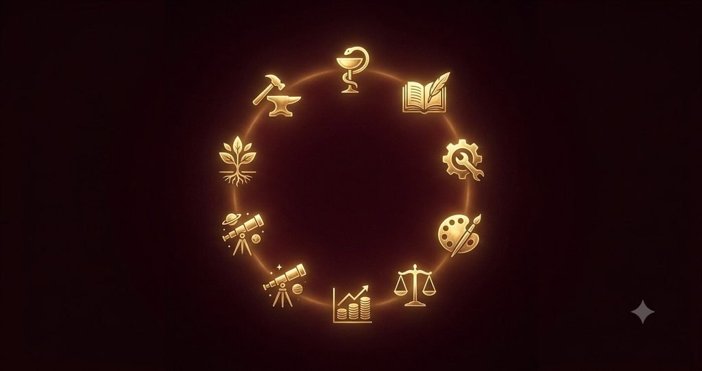 Illustration representing best careers by Enneagram type.